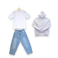 Outfit Vosse Essential Cloud (Jean + Hoodie + Remera Over)