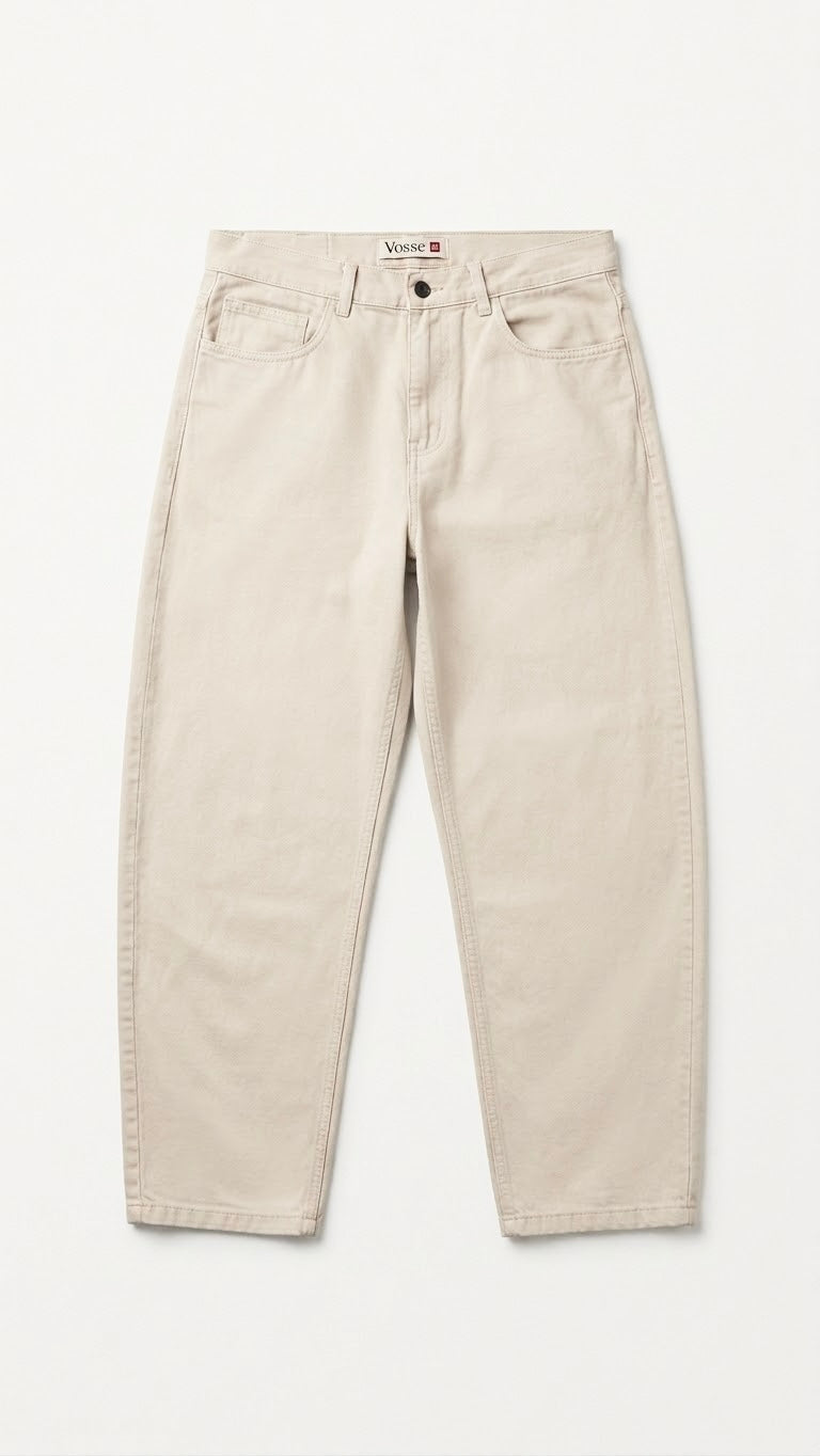 Jean baggy beige