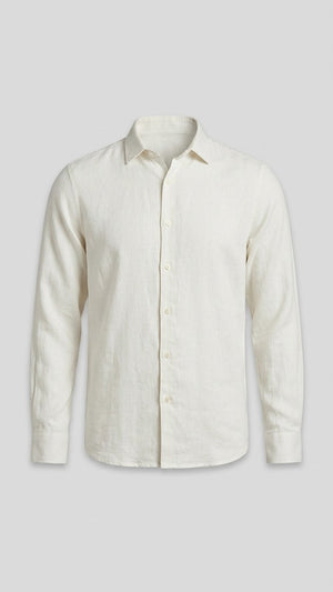 Camisa de lino Off white - Manga larga