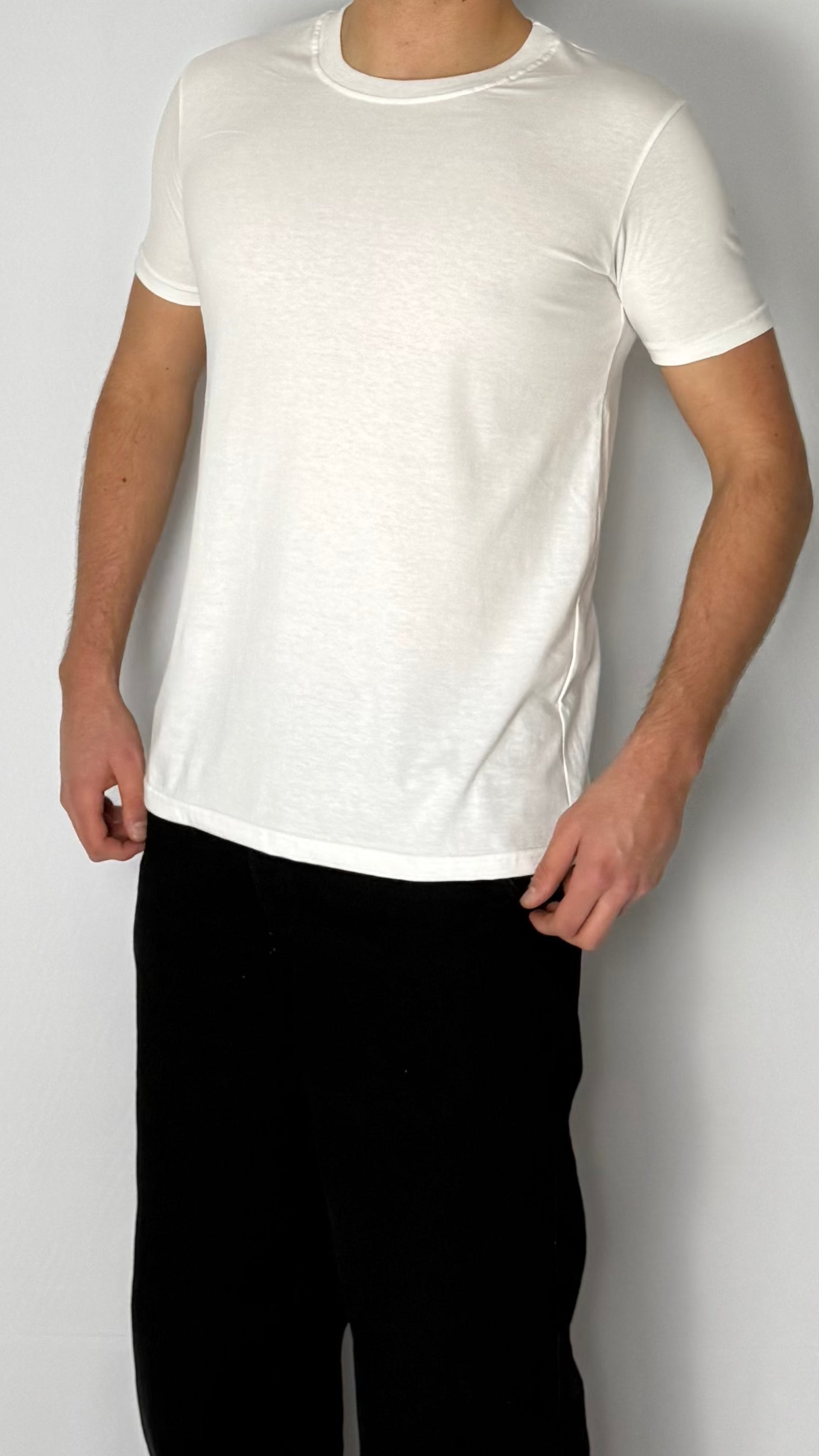 Remera Slim Fit Off White