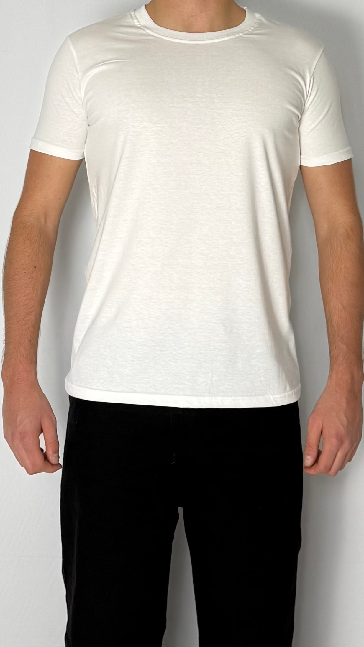 Remera Slim Fit Off White