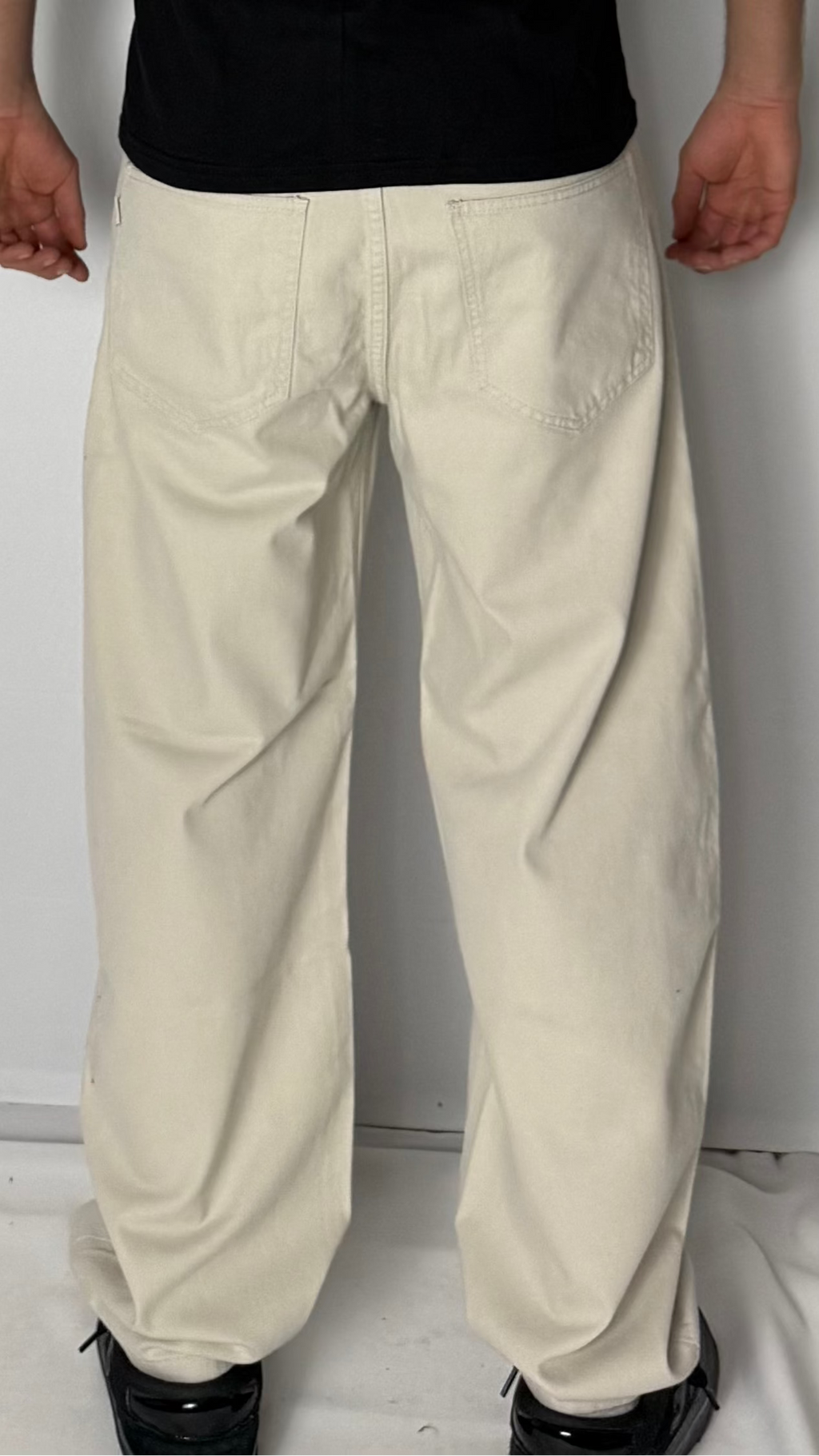 Jean baggy beige