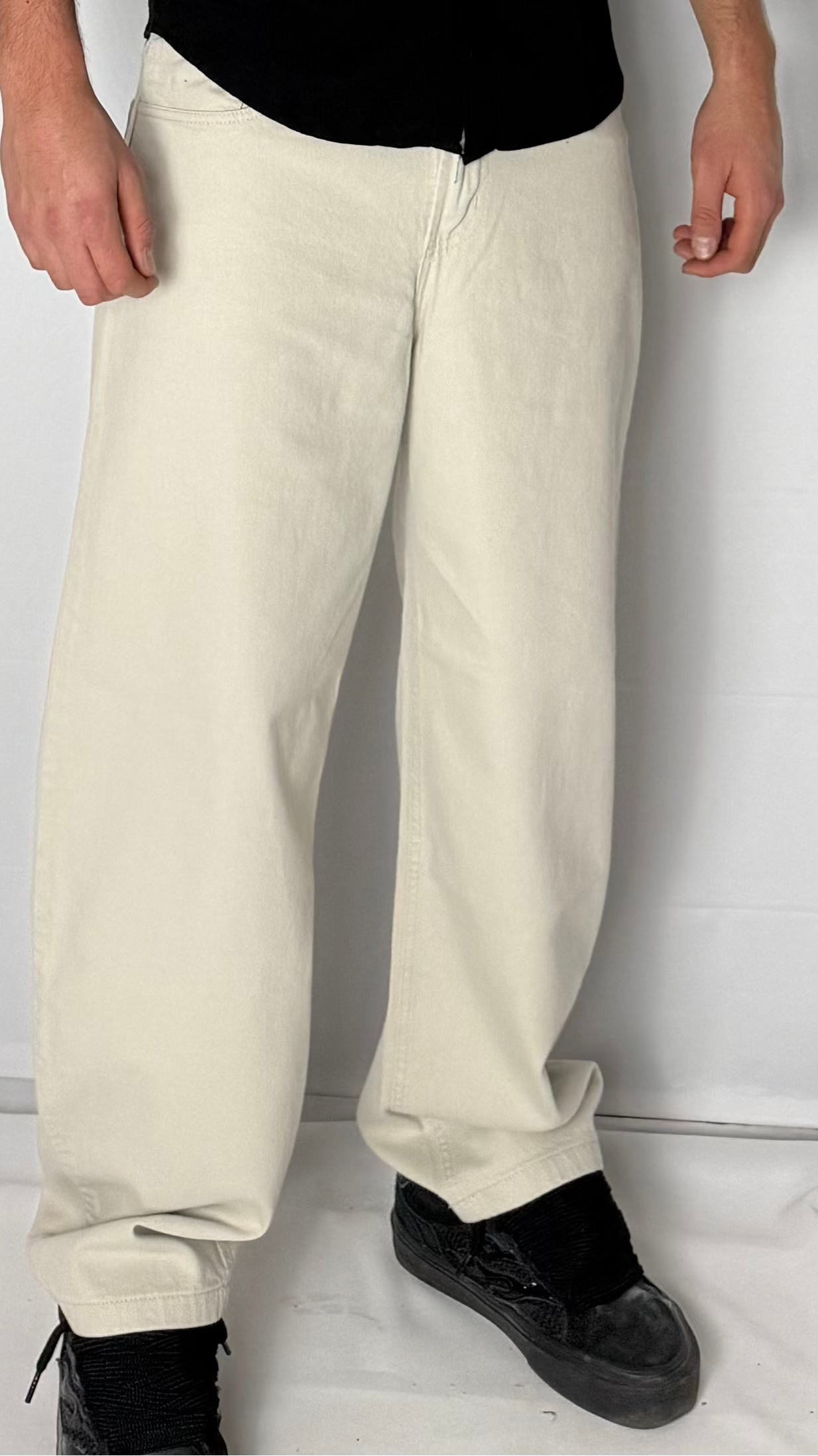 Jean baggy beige