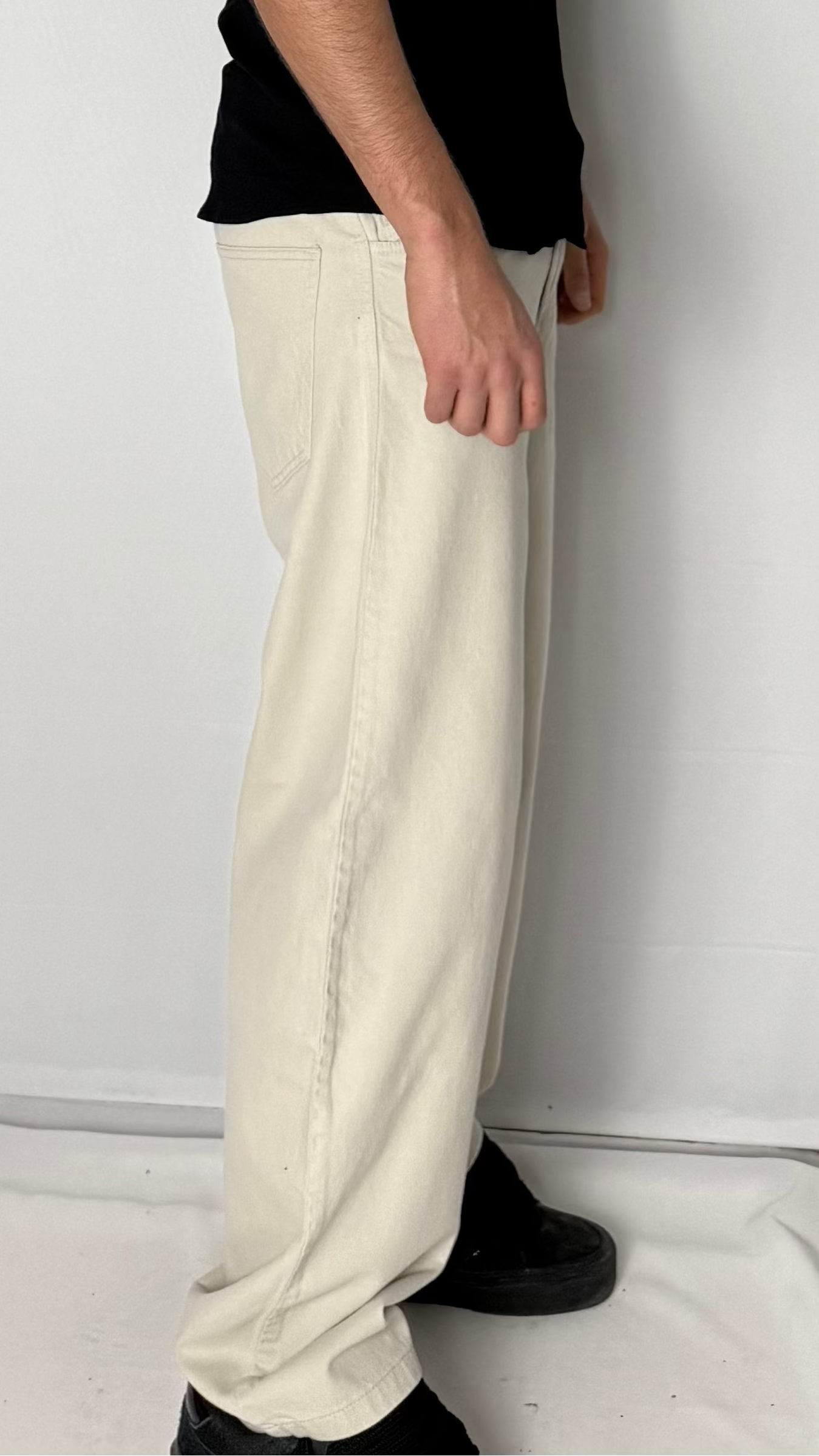 Jean baggy beige