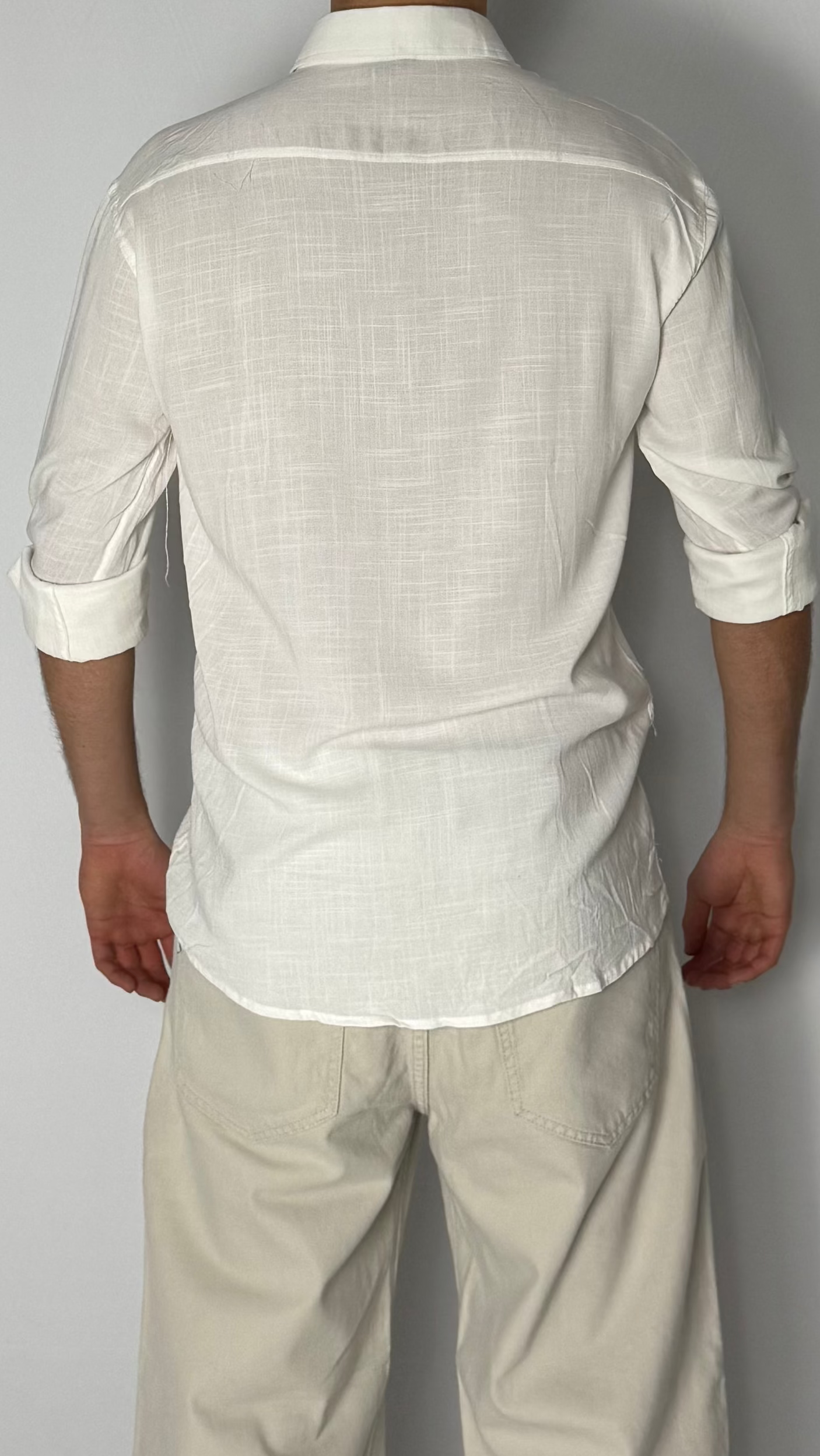 Camisa de lino Off white - Manga larga